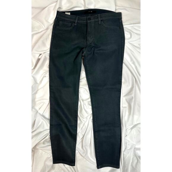 Joes Jeans Straight Leg Finished Cuffs Logo Back Pocket Black 31 - Picture 2 of 14